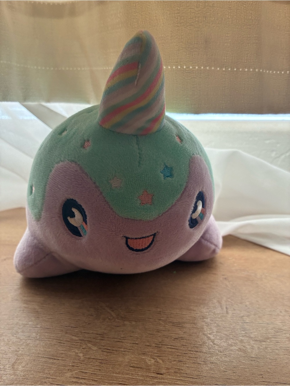 Plush Narwhal Toy - Mint & Lavender Soft Stuffed Animal